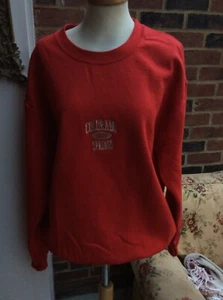 Urban Outfitters Unisex Colorado Springs Sweatshirt Red. Small Petite - Picture 1 of 6