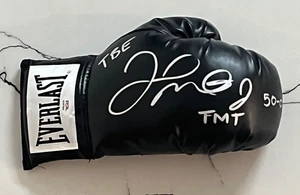 Floyd Mayweather Jr. Signed BLACK Everlast Boxing Glove w/ 3 Inscriptions - PSA - Picture 1 of 6