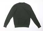 F&F Mens Green Round Neck Cotton Pullover Jumper Size M