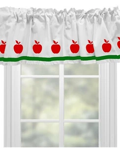 Apple Fruit Window Valance Choice of Colors Handmade Decor - Picture 1 of 10