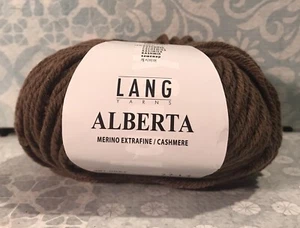 Lang Yarns Alberta Merino extrafein Kaschmir 50 gr 90m braun 1 Kugel - Bild 1 von 6