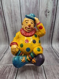 Vintage 5" Ceramic Big Belly Circus Clown Figurine Hand Painted Figure - Picture 1 of 7