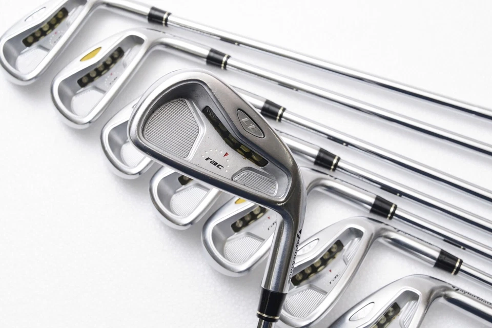 8Pcs TaylorMade RAC LT 2005 3-4-5-6-7-8-9-P Iron set LIGHT WEIGHT STEEL Stiff RH - Image 1 of 4