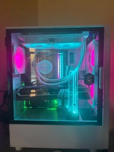 White Gaming Pc custom built Amd Radeon 6750xt Ryzen 5500 - Picture 1 of 6