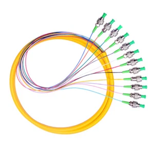 Lot of 2 12-Fiber FC/APC 9/125 Single-mode Ribbon Fiber Optic Pigtail ,1.2m - Picture 1 of 2