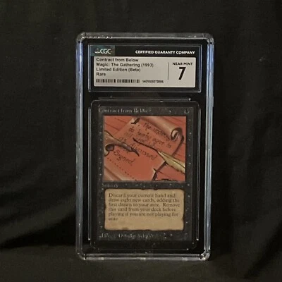 Contract From Below Beta  Near Mint NM CGC (3006) Grade 7 Magic MTG - Image 1 of 3