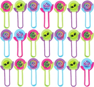 Mini Disk Shooters, Set of 48, Flying Disc Toys for Kids in Assorted Designs, Co - Picture 1 of 12