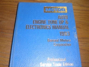1990-1993 MOTOR Auto Engine Tune Up & Electronics Manual General Motors 12 pics - Imagen 1 de 12
