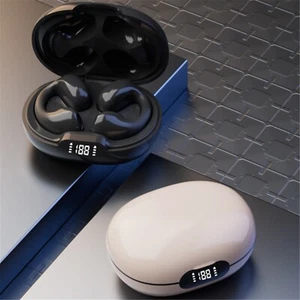 Bluetooth Wireless Earbuds Ear Clip Bone Conduction Headphones Running Headset - Zdjęcie 1 z 27