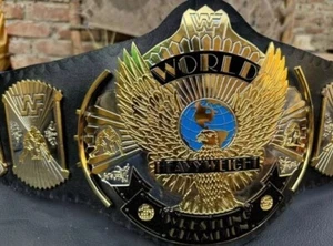 Dual Plated Winged Eagle Wrestling Championship Belt Replica Title 2mm Brass - Picture 1 of 12