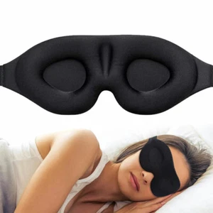 Mascherine occhi 3D da viaggio sonno morbide imbottite copertura relax dormire benda - Foto 1 di 23