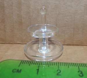 Accesorio de comida en miniatura para pastel de vidrio de dos niveles 1:12 para casa de muñecas - Imagen 1 de 1