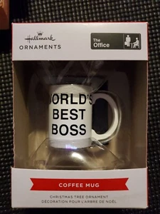 Hallmark the Office World's Best Boss Taza de Café Adorno de Navidad - ¡Nuevo! - Imagen 1 de 3