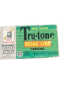 Pastelli vintage Milton Bradley Tru-Tone linea larga #9127 NOS - Foto 1 di 2