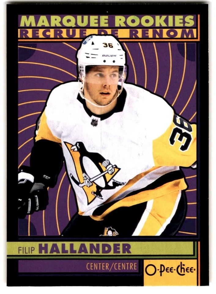 2022-23 O-Pee-Chee Retro Black Filip Hallander Rookie /100 #565 Pittsburgh - Image 1 of 2