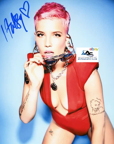 HALSEY AUTOGRAPH SIGNED 8X10 CLOSER SINGER PHOTO Cover
