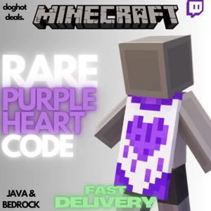 ✅ Minecraft Purple Heart Twitch Drop Cape 💜Java & Bedrock💜 - Picture 1 of 2