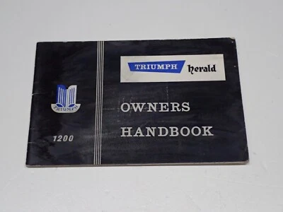 TRIUMPH HERALD OWNER'S HANDBOOK USO E MANUTENZIONE 1962 - Immagine 1 di 4