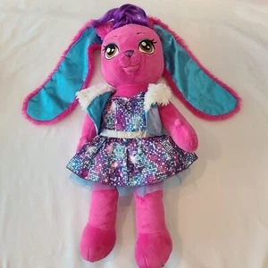 Peluche Build-A-Bear Workshop Miele Ragazze Risa Rosa Vestito 21" Giocattolo - Foto 1 di 14