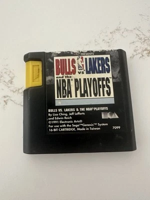 Bulls vs. Lakers and the NBA Playoffs Sega Genesis, 1991 Cartridge Only - Image 1 of 4