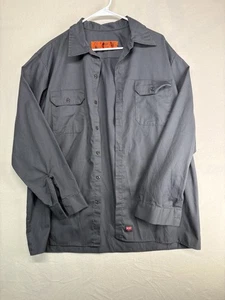 Red Kap Arbeitshemd Herren XL grau Knopfleiste Langarm Industrieuniform - Bild 1 von 9