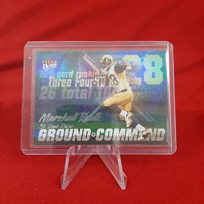 2001 Fleer Ultra Marshall Faulk Ground Command Platinum Medallion 25/50 - Image 1 of 3