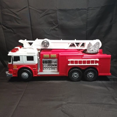 Fire Truck Toy with Ladder Sounds Red 22 Inch Used - Image 1 of 4