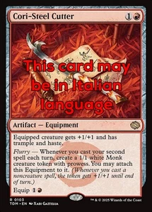 MTG CORI-STEEL CUTTER FOIL EXC - LAMA IN ACCIAIO DI CORI 103 - TDM - MAGIC - Imagen 1 de 1