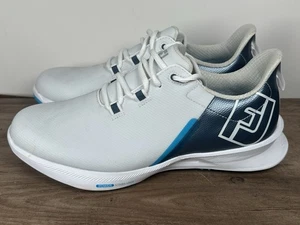 FootJoy Fuel Herren Größe 8,5 M Golfschuhe ohne Spikes FJ 55454 weiß blau wasserdicht - Bild 1 von 6