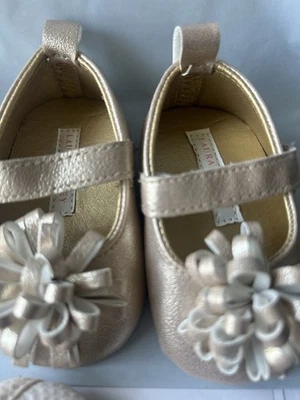 LAURA ASHLEY BABY GIRLS GRACE MARY JANE FLAT DRESS SHOES SIZE：0-3m INFANT - Image 1 of 2