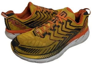 Zapatos para correr de carretera Hoka One One Clifton 4 para hombre 10 naranja amarillo - Imagen 1 de 9