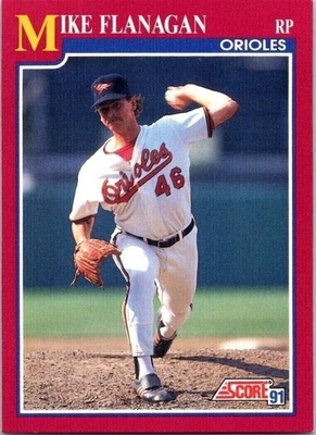 Mike Flanagan Baltimore Orioles 2T Score 1991 Baseball Card - Image 1 of 2