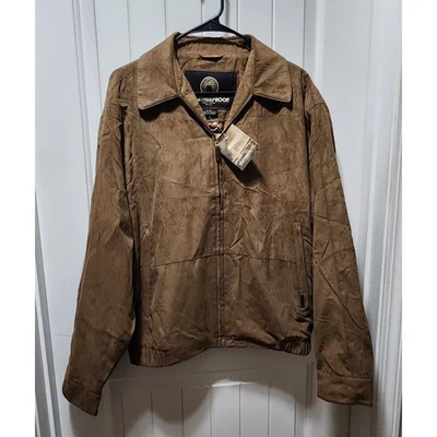 Weatherproof Garment Co. All Weather Micro Suede Zip Up Jacket brown size M - Image 1 of 4