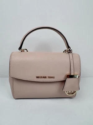 Bolso Bandolera Michael Kors Ava Pequeño Asa Superior Cuero Rosa Suave Foto 1 de 4