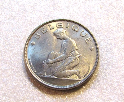 1923 Belgium 2 Francs Coin - Image 1 of 4