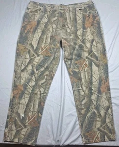 Vintage Red Head Denim Hunting Jeans Realtree Hardwoods 44x32 Suspender Buttons - Picture 1 of 9