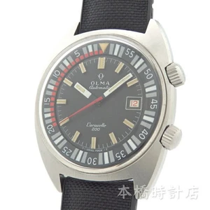 CARAVELLE Olma OLMA 200 Black Men'super Compressor SS AT Watch Used - Picture 1 of 9
