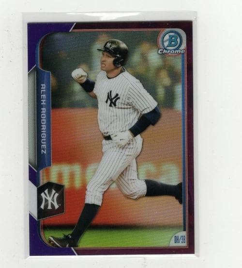 Alex Rodriguez Bowman 2015 cromo refractor púrpura #/150 #156 envío gratuito (H1529) Foto 1 de 1