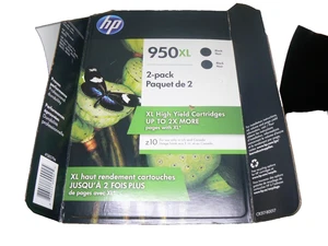 Paquete de 2 cartuchos de tinta HP 950XL negros de alto rendimiento - originales OEM HP - caducan en octubre de 2018 - Imagen 1 de 4