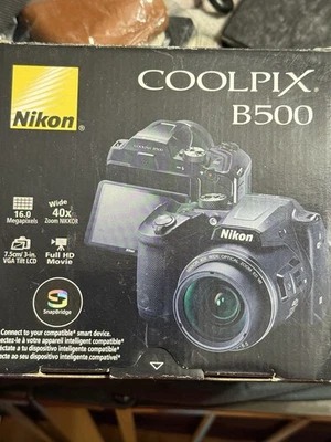 Nikon COOLPIX B500 16.0MP Digital Camera - Black With Case And Tripod Included - Image 1 of 4