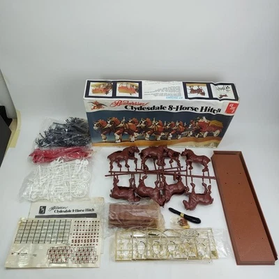 AMT Budweiser Clydesdale 8 Horse Hitch Model Kit 7702 Unbuilt NEW - Image 1 of 4