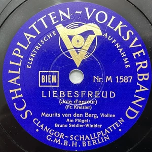 Schallplatten-Volksverband M 1588 ed1 Maurits van den Berg, violin: Kreisler NM- - Bild 1 von 2