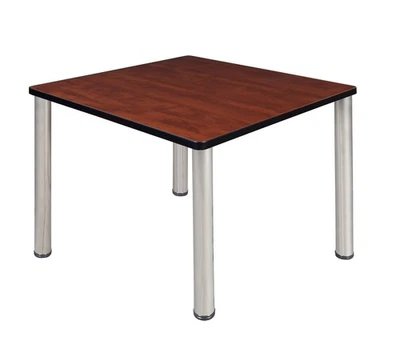 Regency Kee 30 in. Square Breakroom Table Top Black Legs - Image 1 of 3