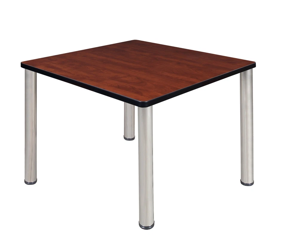 Regency 36 Square Table With Chrome Post Legs