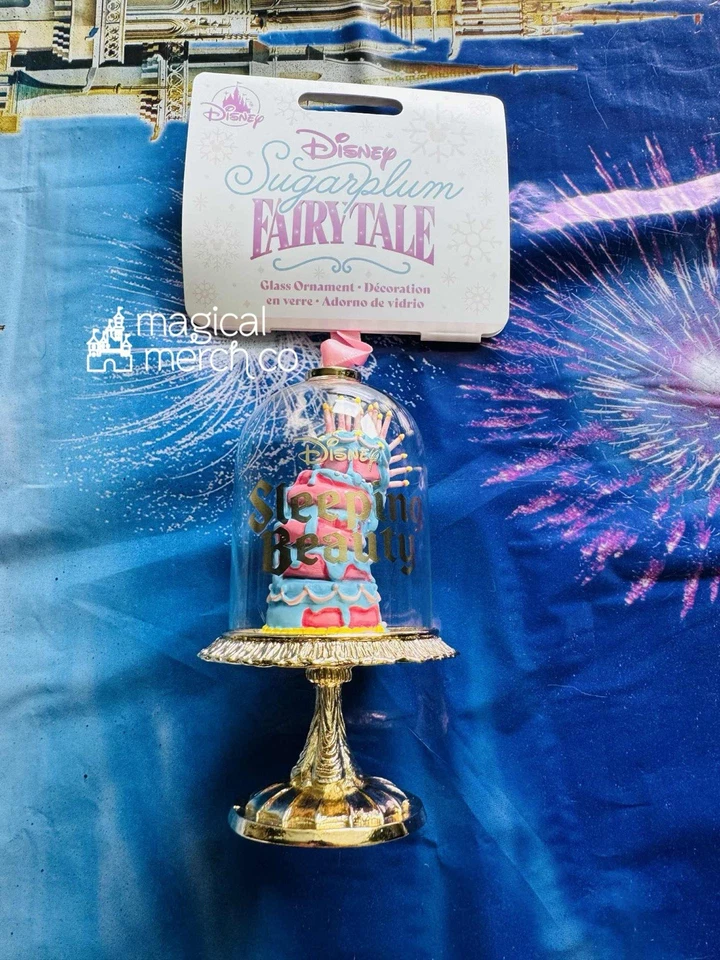 2025 Disney Parks Ornament Sugarplum Fairytale Sleeping Beauty Blue Pink Cake - Image 1 of 1