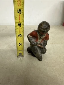 Original Americana Male Holding Fish? Statue Sculpture Figure Figurine Painted - Picture 1 of 5