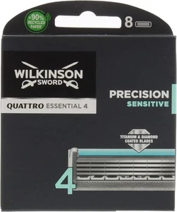 Wilkinson Sword Quattro, 8pz Cartucce Di Ricambio con 4 Lame in Titanio - Foto 1 di 12