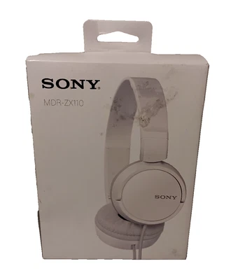 Sony MDR-ZX110 Ear-Pad (On the Ear) Headband Headphones - White. NEW. - Image 1 of 3