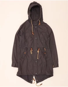 KHUJO Womens Hooded Parka Jacket UK 14 Medium Grey Polyester DQ24 - Picture 1 of 4