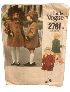 Little VOGUE children’s coats traditional 80’s Vogue Pattern uncut age 6 - Picture 1 of 4